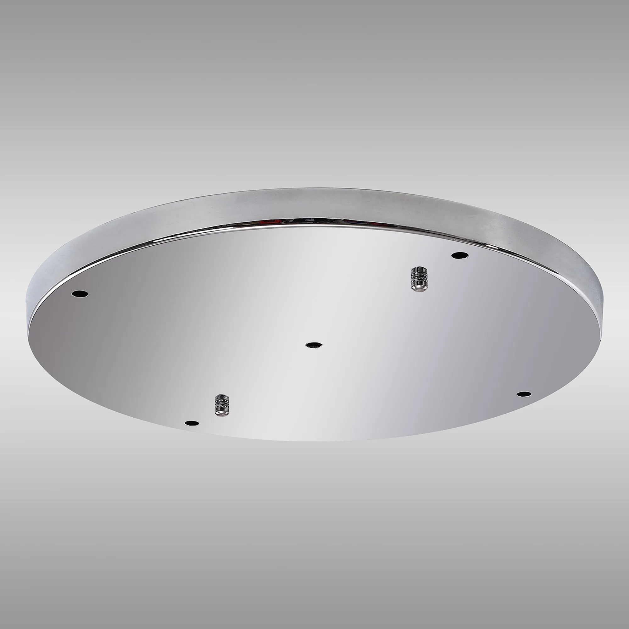 Hayes 5 Hole 40cm Round Ceiling Plate Polished Chrome D0830CH  Deco Hayes Chrome